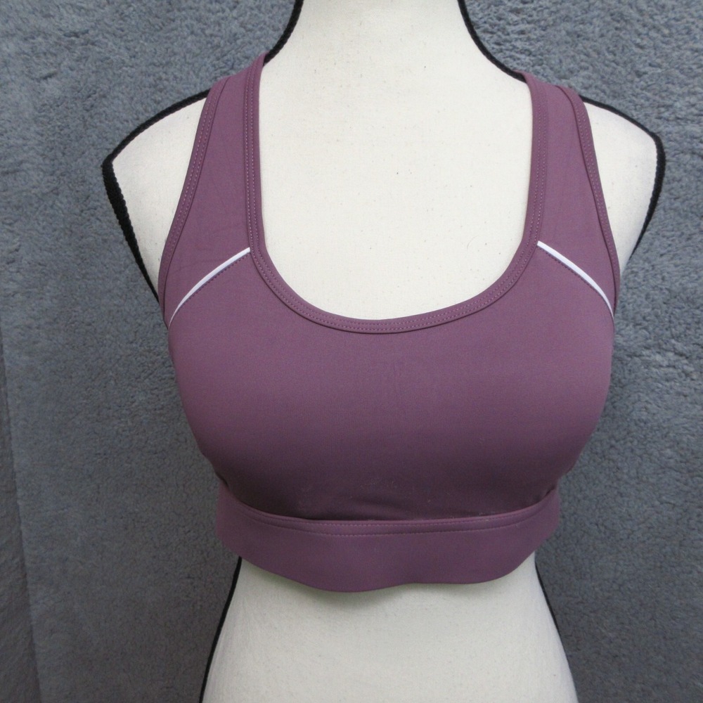 Sports Bra Women Large Pink Mauve High Impact Athletic Support Gym Ready